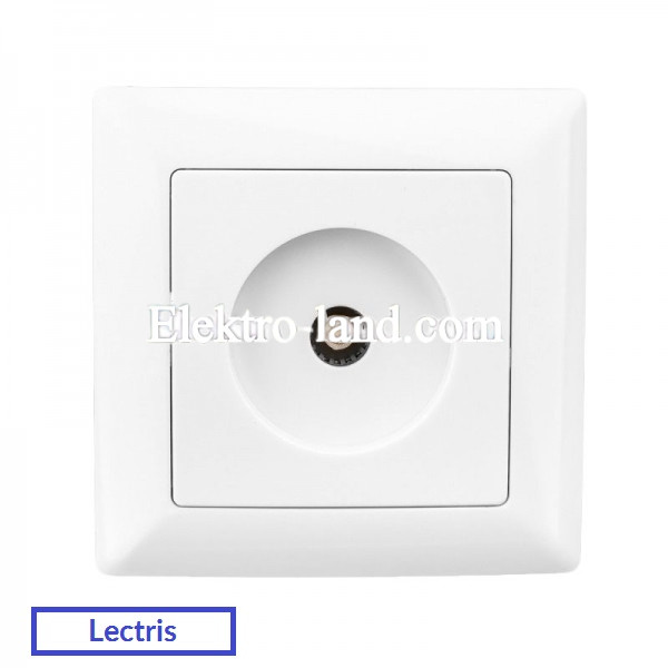 Lectris розетка TV белая  LCI021